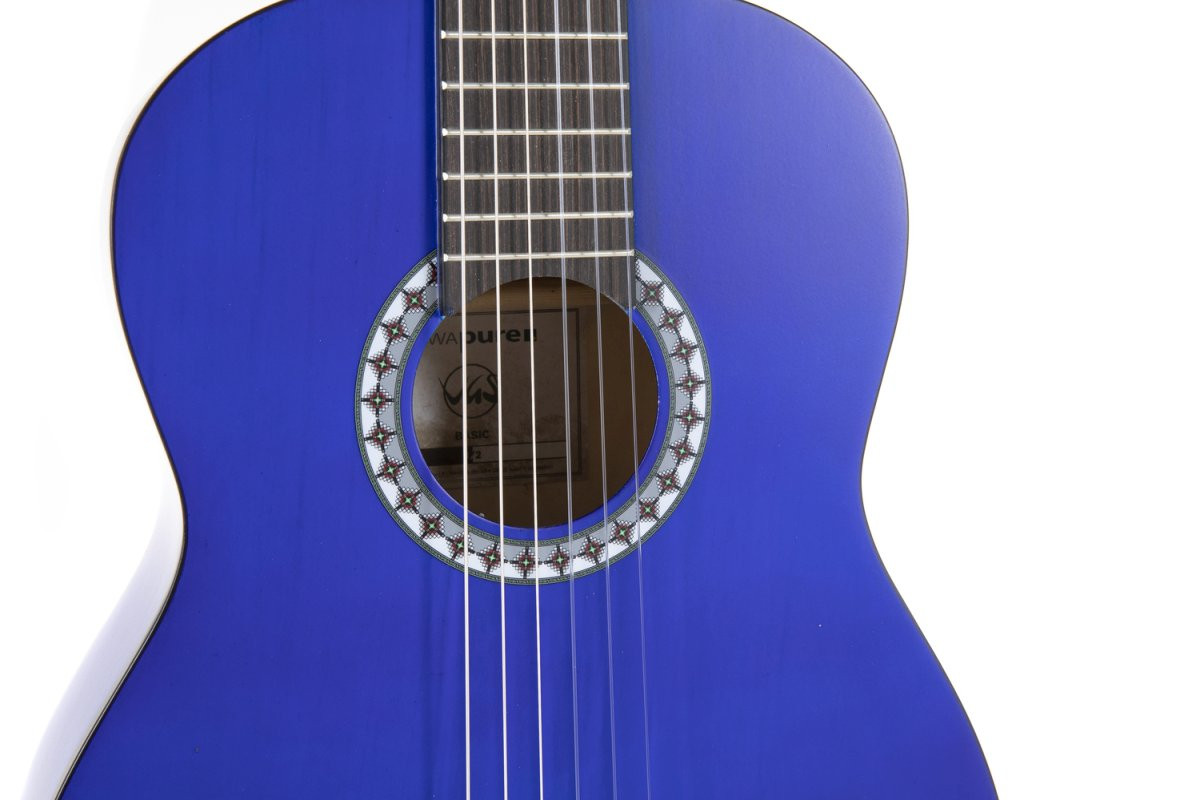 GEWA Basic Classical Guitar 1/2 Transparent Blue (PS510125) | Musician Madness