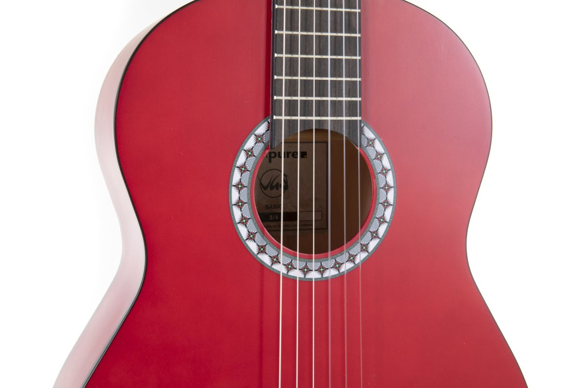GEWA Basic Classical Guitar 3/4 Transparent Red (PS510143)