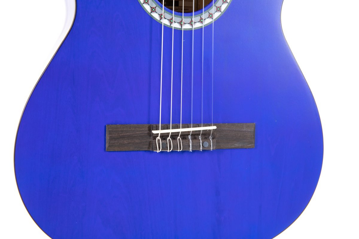 GEWA Basic Classical Guitar 3/4 Transparent Blue (PS510145) | Musician Madness