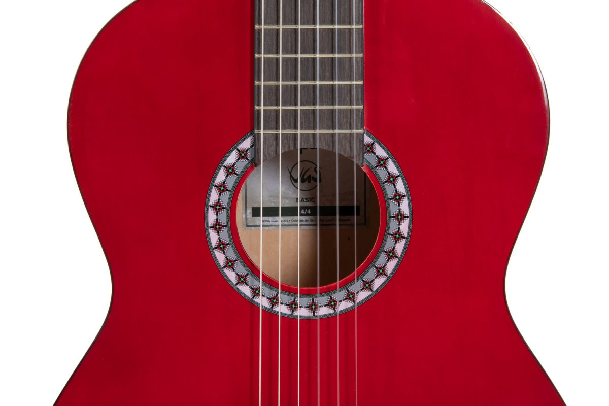 GEWA Basic Classical Guitar 4/4 Transparent Red (PS510153) | Musician Madness