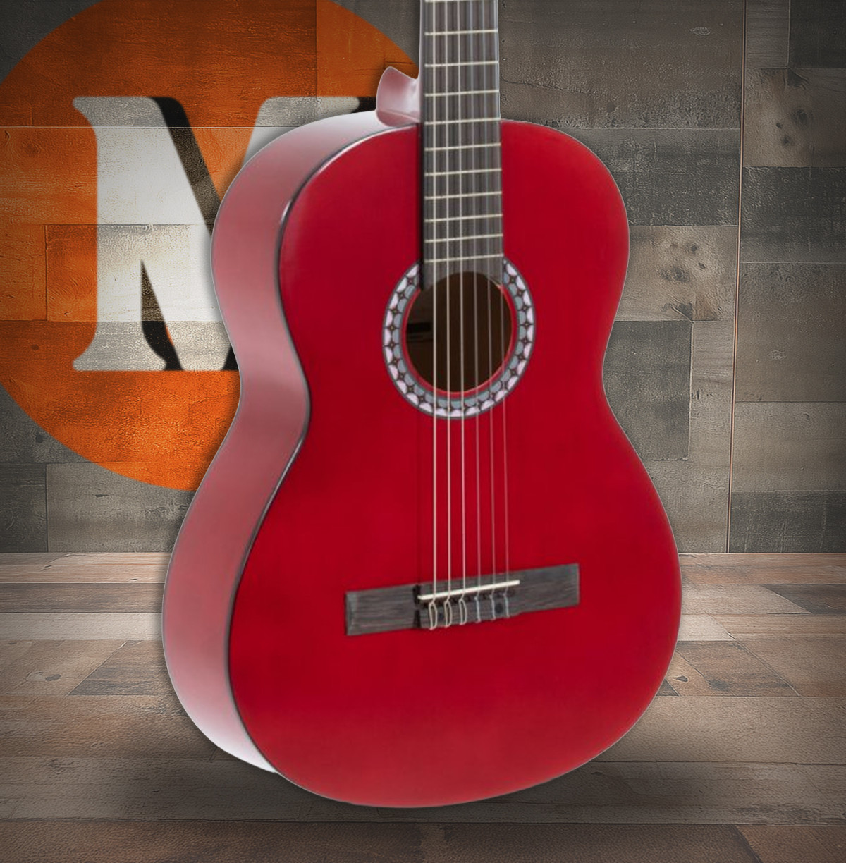 GEWA Basic Classical Guitar 4/4 Transparent Red (PS510153)