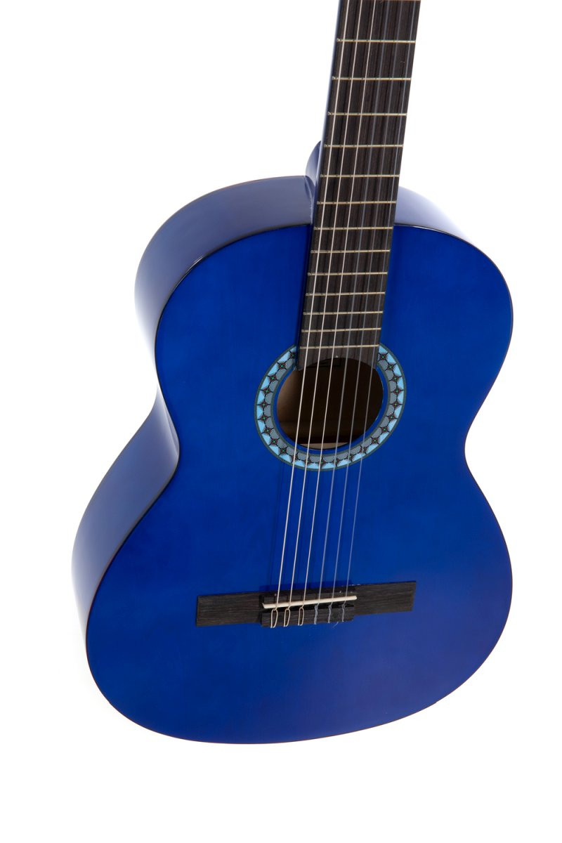 GEWA Basic Classical Guitar 4/4 Transparent Blue (PS510155) | Musician Madness