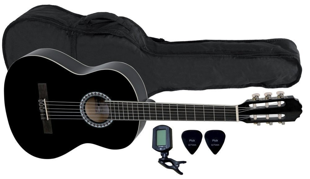 GEWA Basic Classical Guitar Set 4/4 Black (PS510186) | Musician Madness