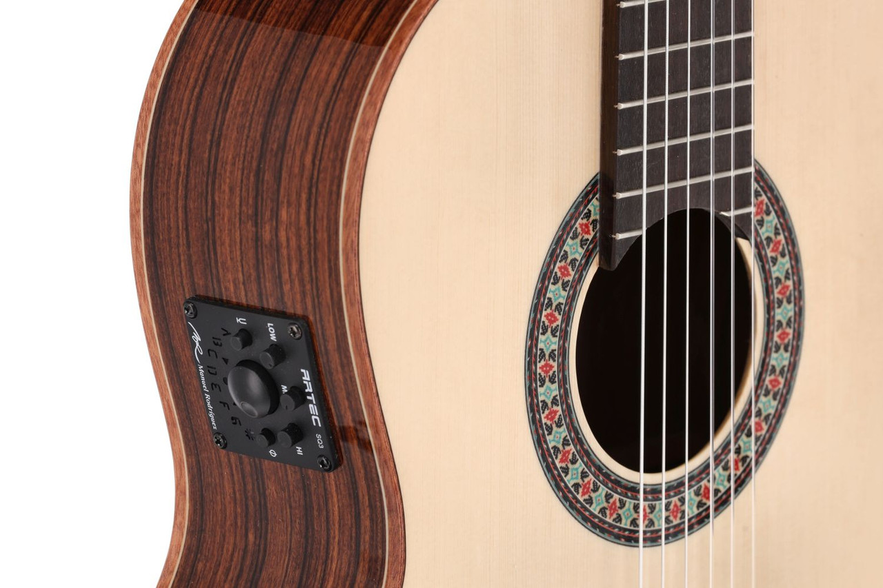 Manuel Rodriguez Exotica EX-SS-EA Santos Rosewood/Spruce 4/4 Gloss E-Acoustic (ES-SS-EA)|Musician Madness