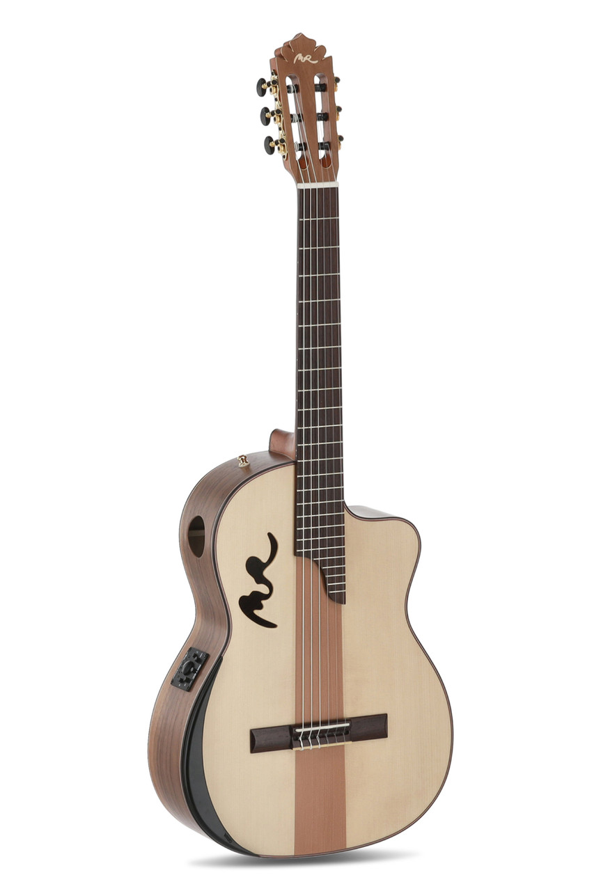 Manuel Rodriguez  Cortado Curly Walnut 4/4 Satin E-Acoustic Cutaway (501454) | Musician Madness