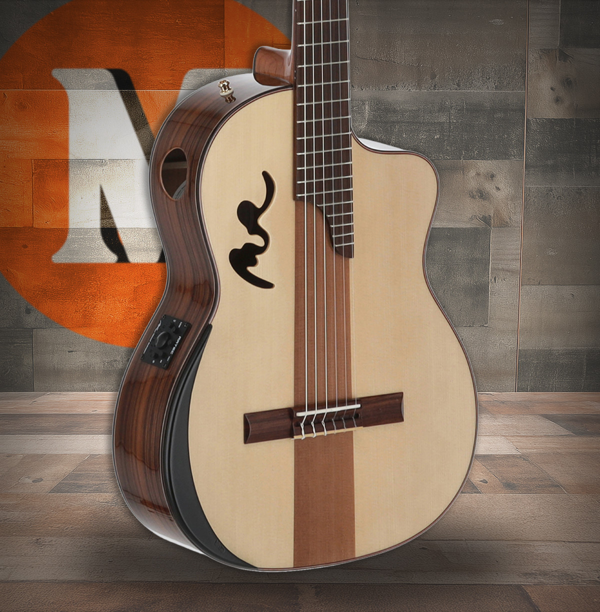 Manuel Rodriguez  Cortado Santo Rosewood 4/4 Gloss E-Acoustic Cutaway (501462) | Musician Madness