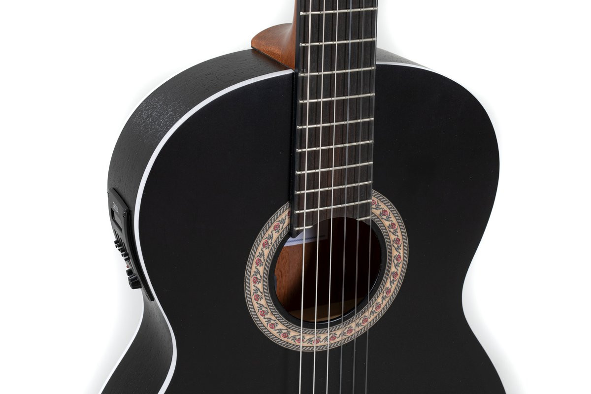 GEWA Caballero Stage by MR Flamenco Guitar with Preamp 4/4, Black Matte Top (CA-PM-SB) | Musician Madness