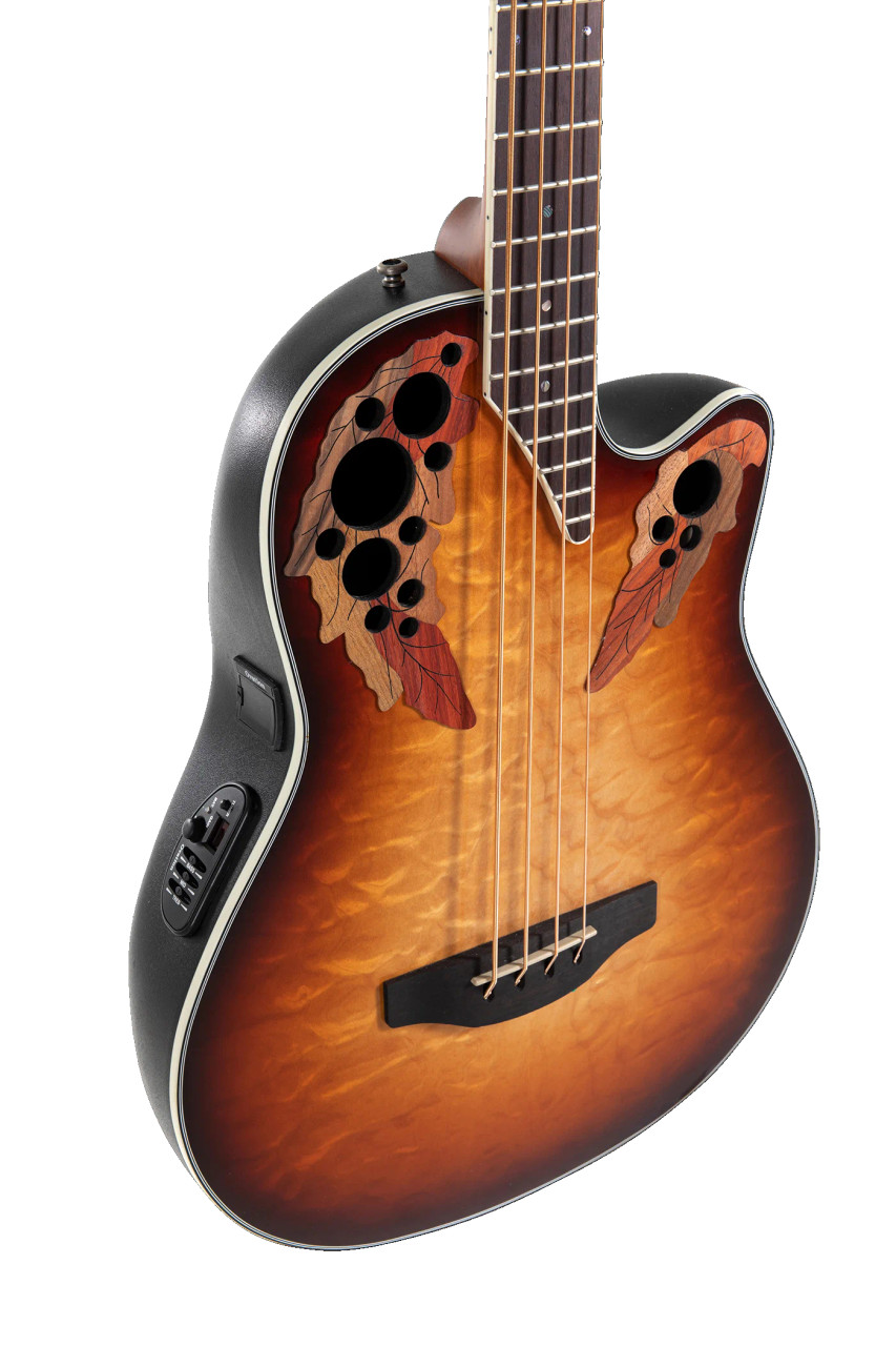 Ovation Celebrity Elite E-Acoustic Bass CEB44X-7C - Cognac Burst (CEB44X-7C-G) | Musician Madness