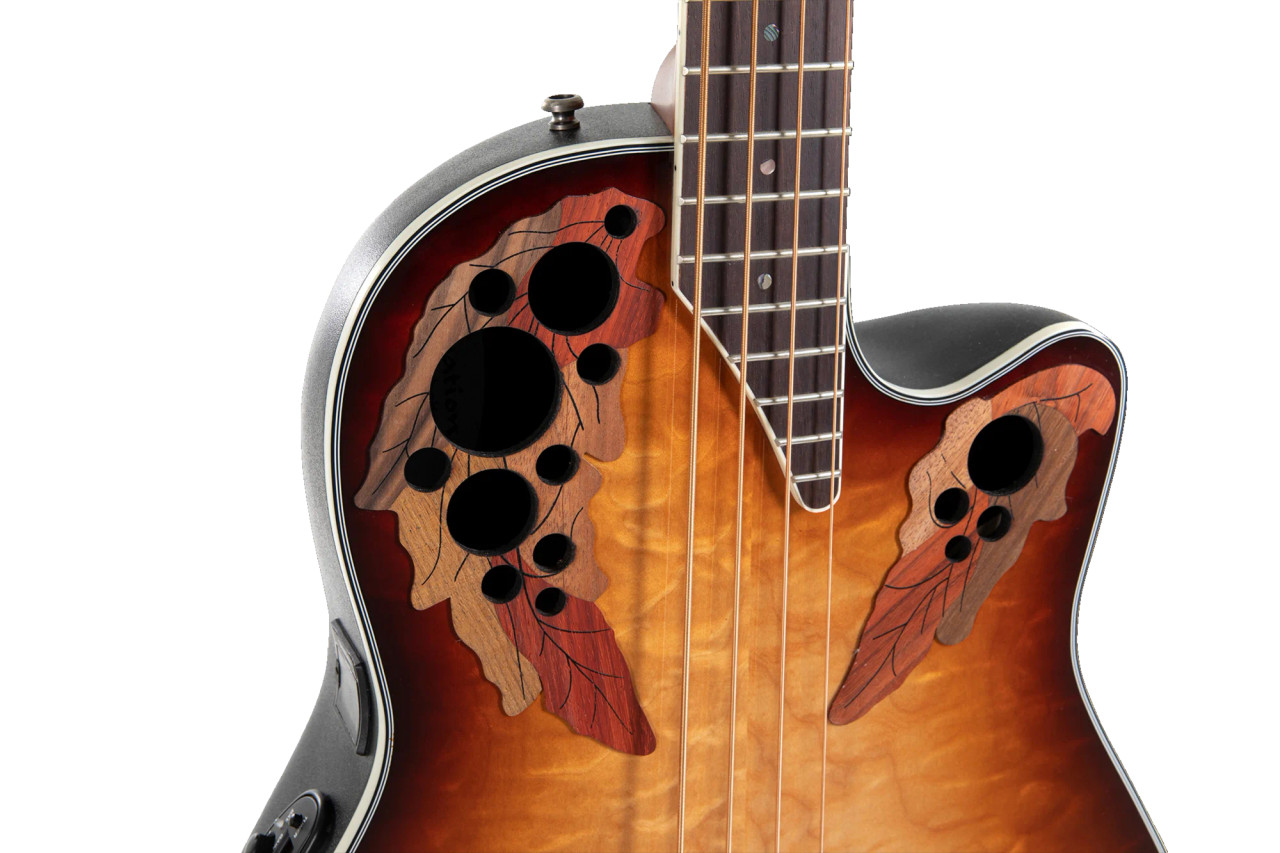 Ovation Celebrity Elite E-Acoustic Bass CEB44X-7C - Cognac Burst (CEB44X-7C-G) | Musician Madness