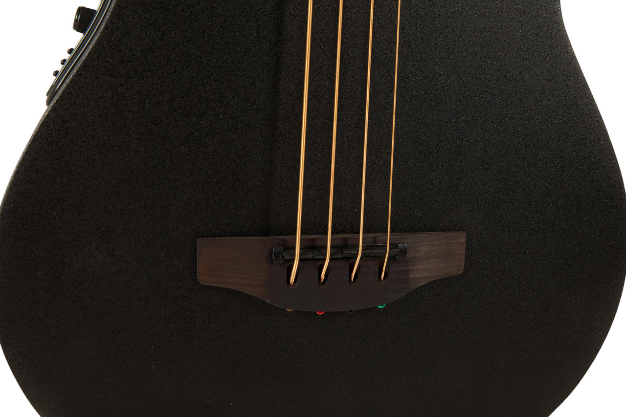 Ovation Pro Series Elite TX E-Acoustic Bass B778TX-5, Black Textured (B778TX-5-G)