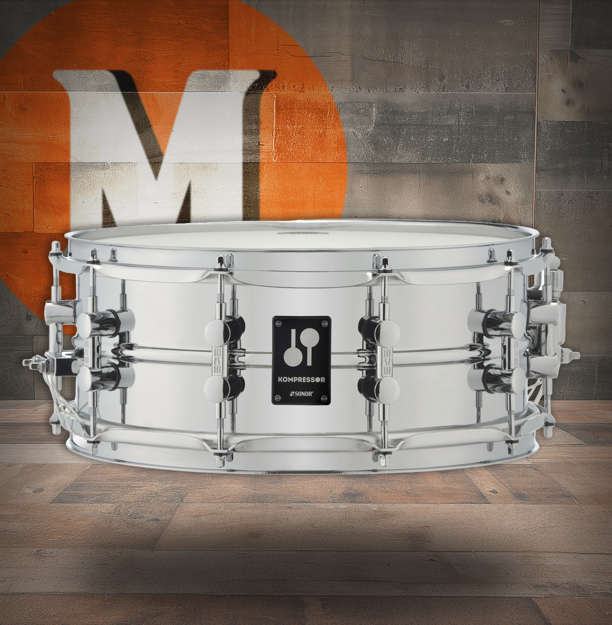 Sonor Kompressor Snare Drum 14 x 5.75 In. Steel (KS-140575-SDS) | Musician Madness