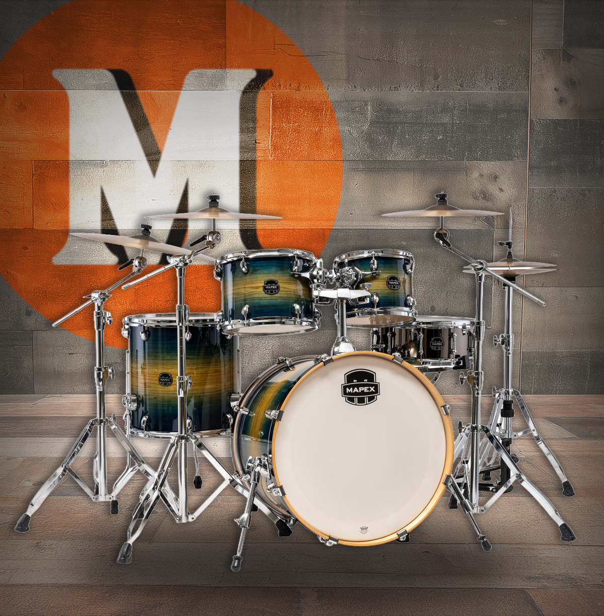 Mapex Armory Series Rock Shell Pack Rainforest Burst (AR529SVET) | Musician Madness