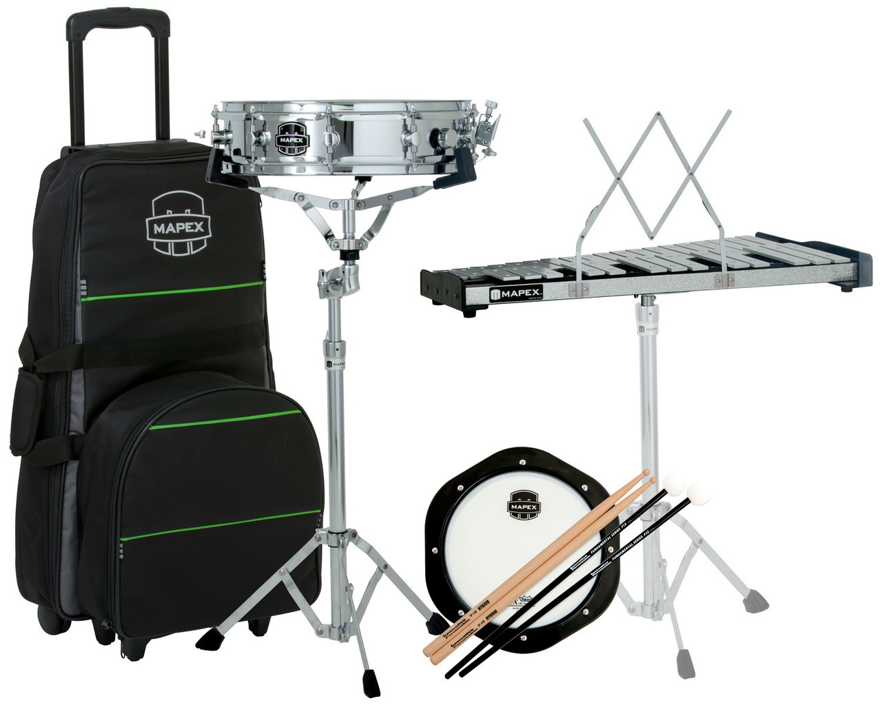 Mapex Combo 14" Snare And 2.5 Octave Bell Kit In Roller Bag (MCK1432DP)