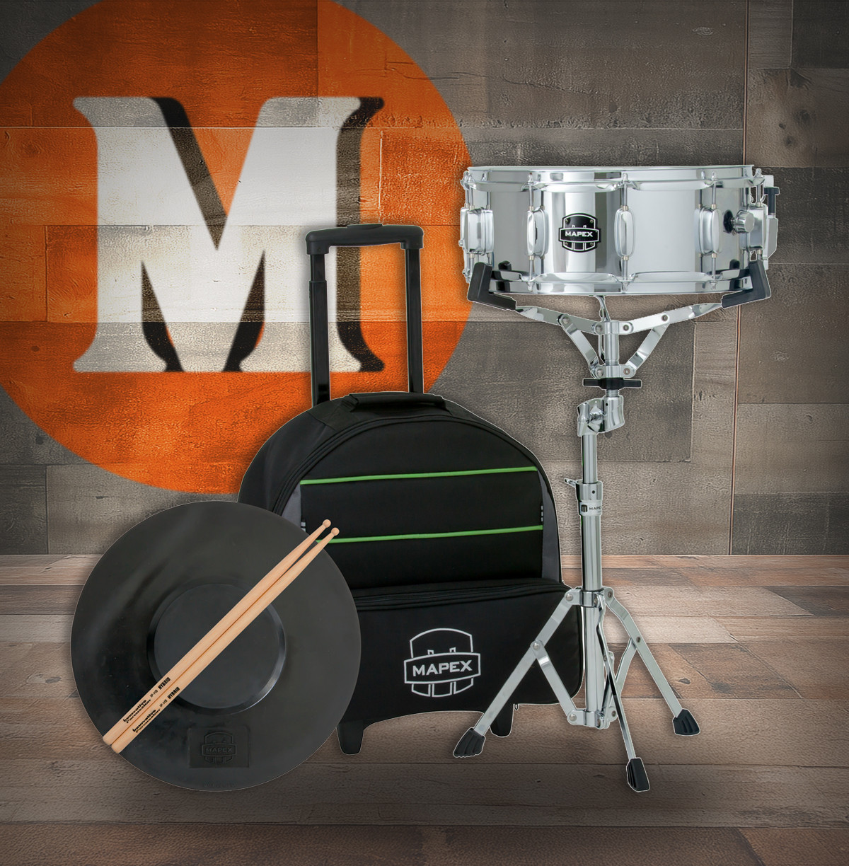 Mapex Backpack Snare Drum Kit 14 In. Snare In Roller Bag (MSK14DC) | Musician Madness