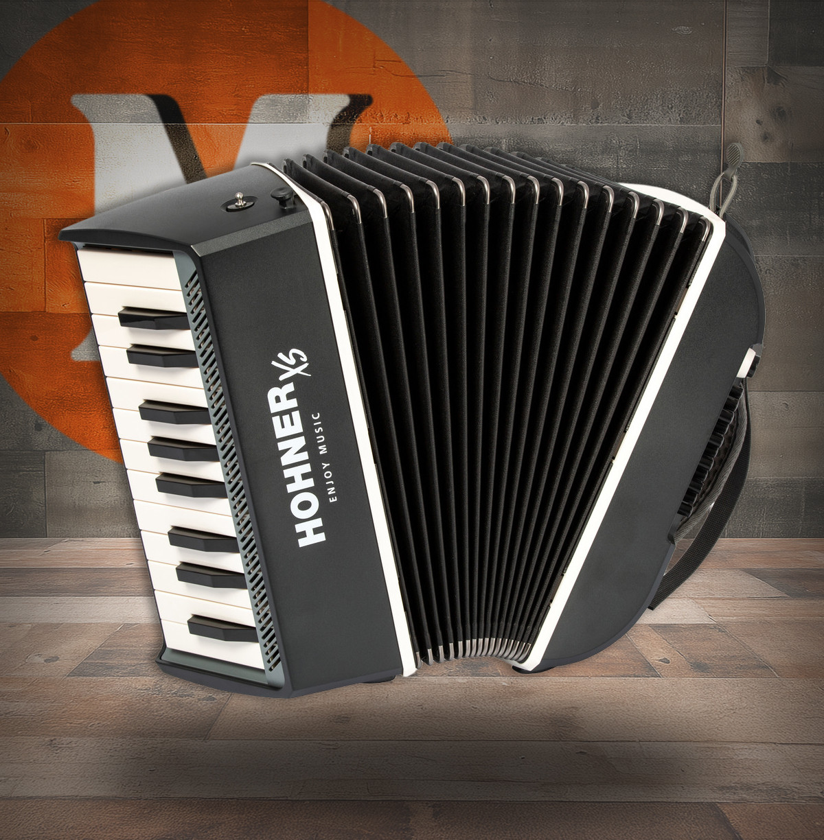 Hohner XS Adult Accordion Dark Grey w/ Gig Bag (XS-GRY)