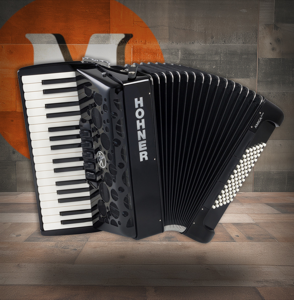 Hohner Amica Forte Iv 72 - Jet Black (AMIIV72)