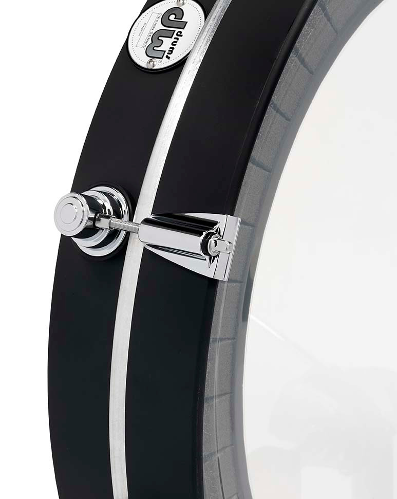 DW Design Series Maple Pancake Bass Drum 3x20 Black Satin Lacquer w/Chrome Hardware (DDBD0320BLCR) 