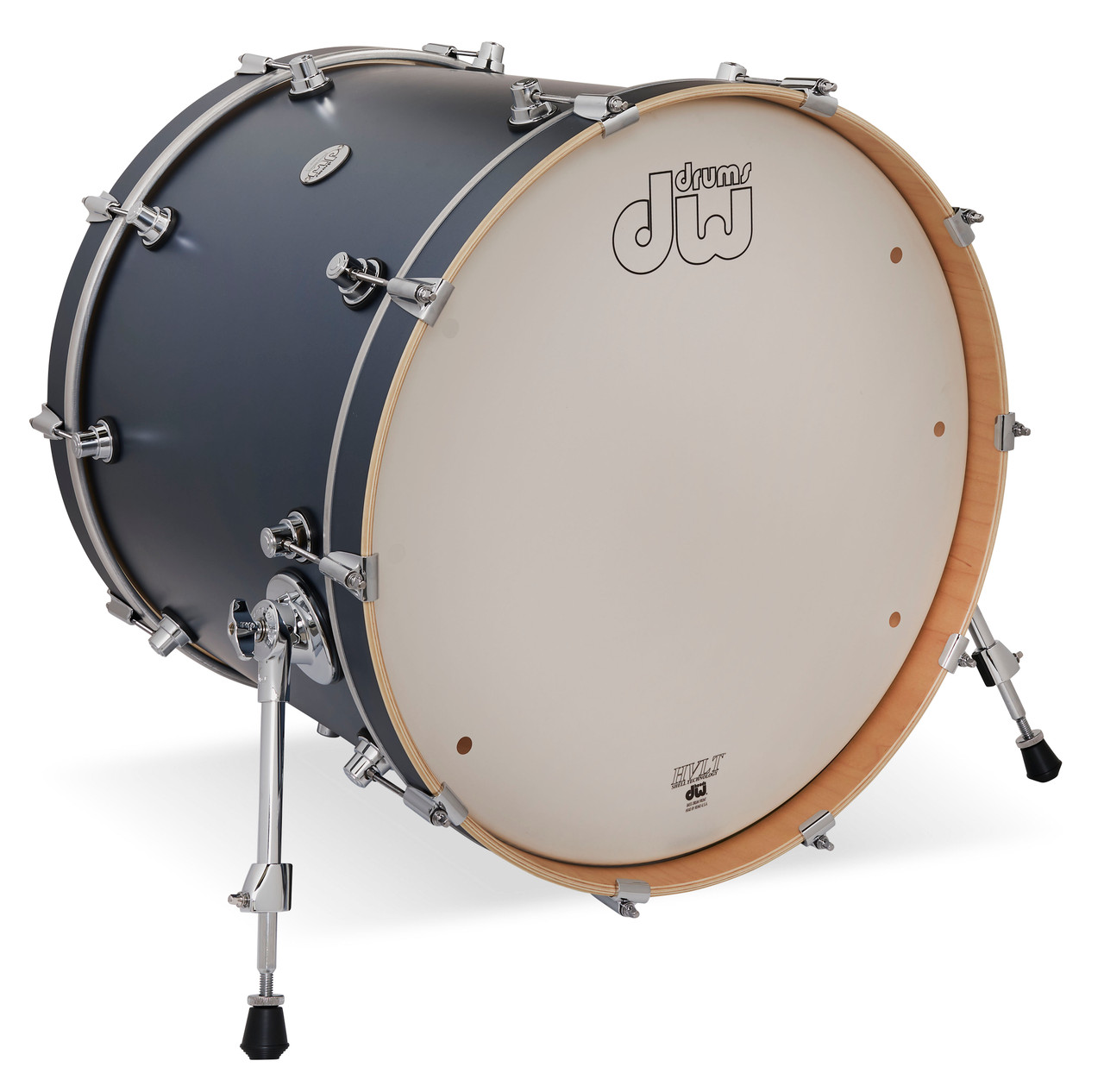 DW Design Series Maple Bass Drum 18x22 - Blue Slate Lacquer w/Chrome Hardware (DDLM1822KKBS) | Musician Madness