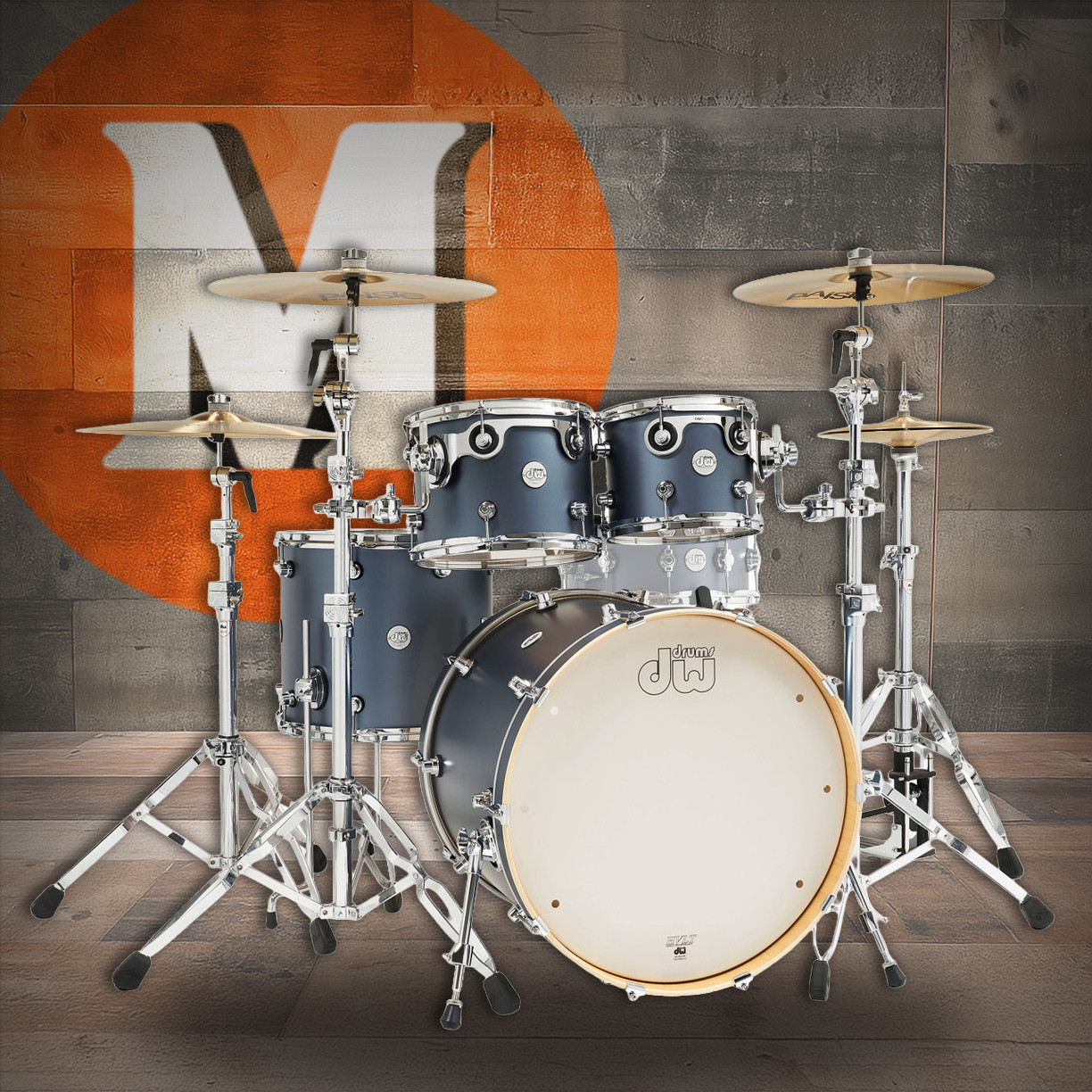 DW Design Series 4-PC Blue Slate Shell Pack (DDLM2214BS) | Musician Madness