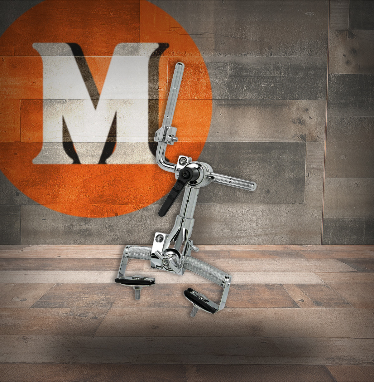 DW Bass Drum Mounted Retro Rail Mount, Satin Chrome (DWCP7771SC) | Musician Madness