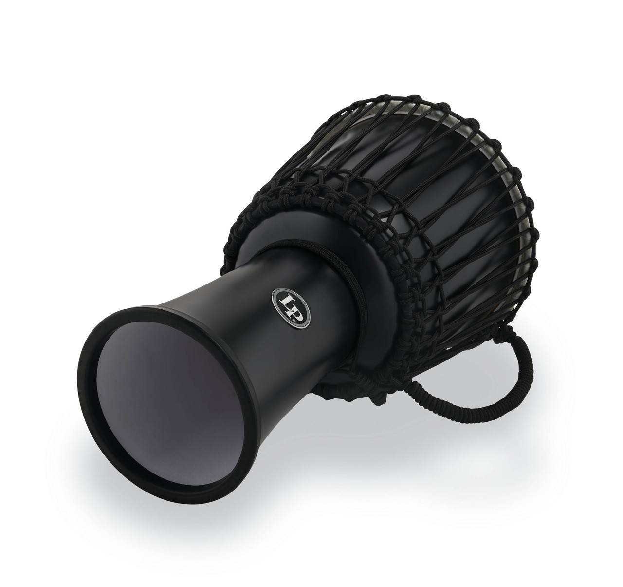 Latin Percussion LP 10-inch Rope Tuned Circle Djembe with Perfect-Pitch head - Black (LP2010-BK) | Musician Madness