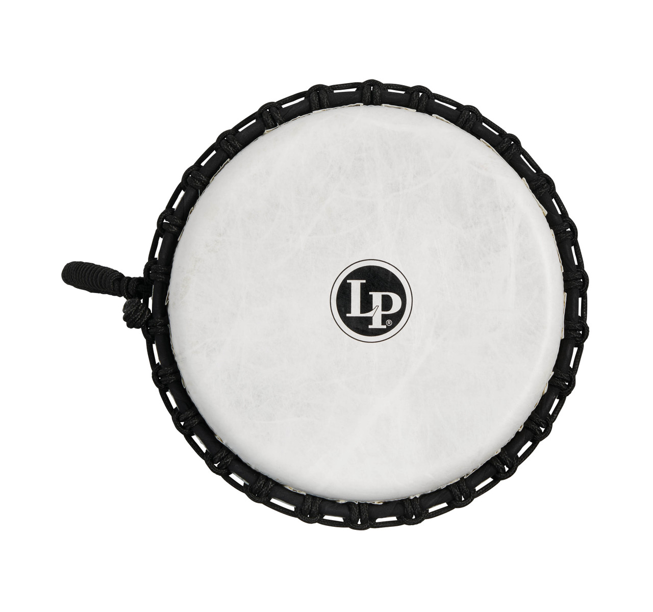 Latin Percussion LP 10-inch Rope Tuned Circle Djembe with Perfect-Pitch head - Black (LP2010-BK) | Musician Madness