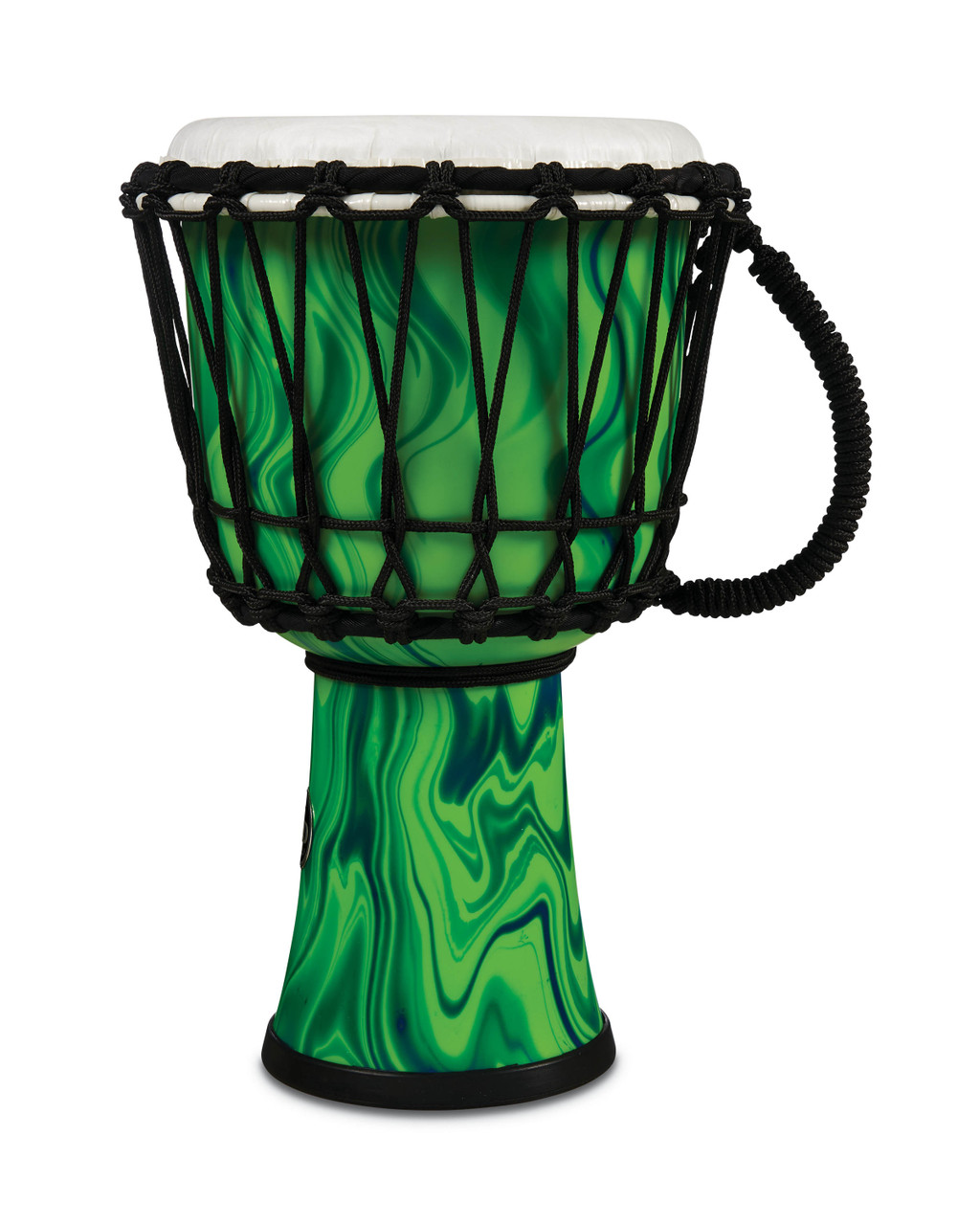 Latin Percussion LP Latin Percussion 10-inch Rope Tuned Circle Djembe with Perfect-Pitch head - Green Marble (LP2010-GM)
