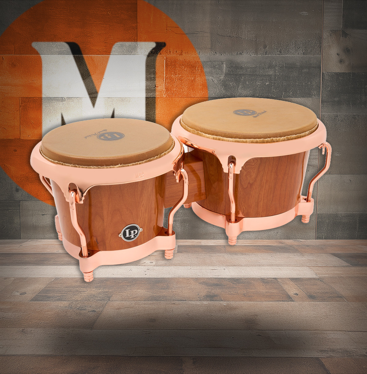 Latin Percussion LP Limited 7-3/4" 8-5/8" Cherry Bongos Bronze (LP201AX-2CB)