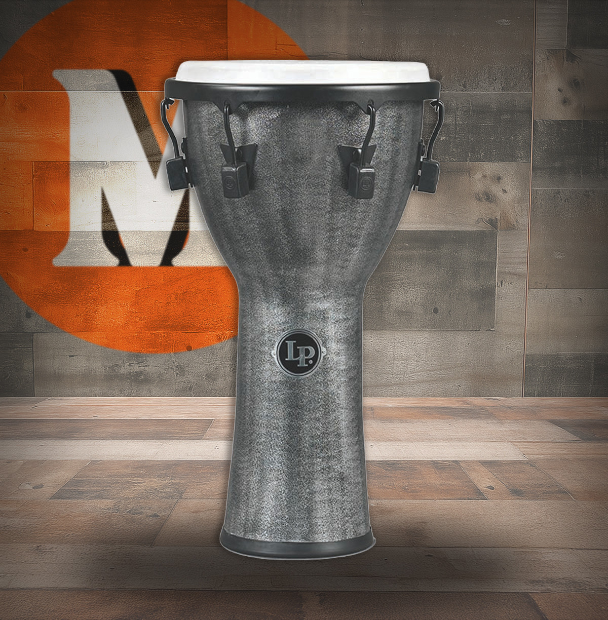 Latin Percussion LP World Beat FC Mech 11 Djembe Synthetic Grey (LP726G)