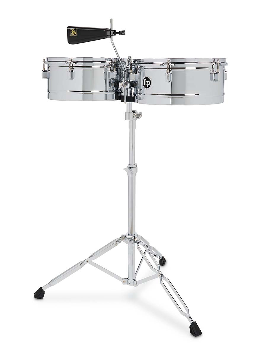 Latin Percussion LP Latin Percussion LPA256 13" and 14" Aspire Timbales - Chrome with Chrome Hardware (LPA256) | Musician Madness