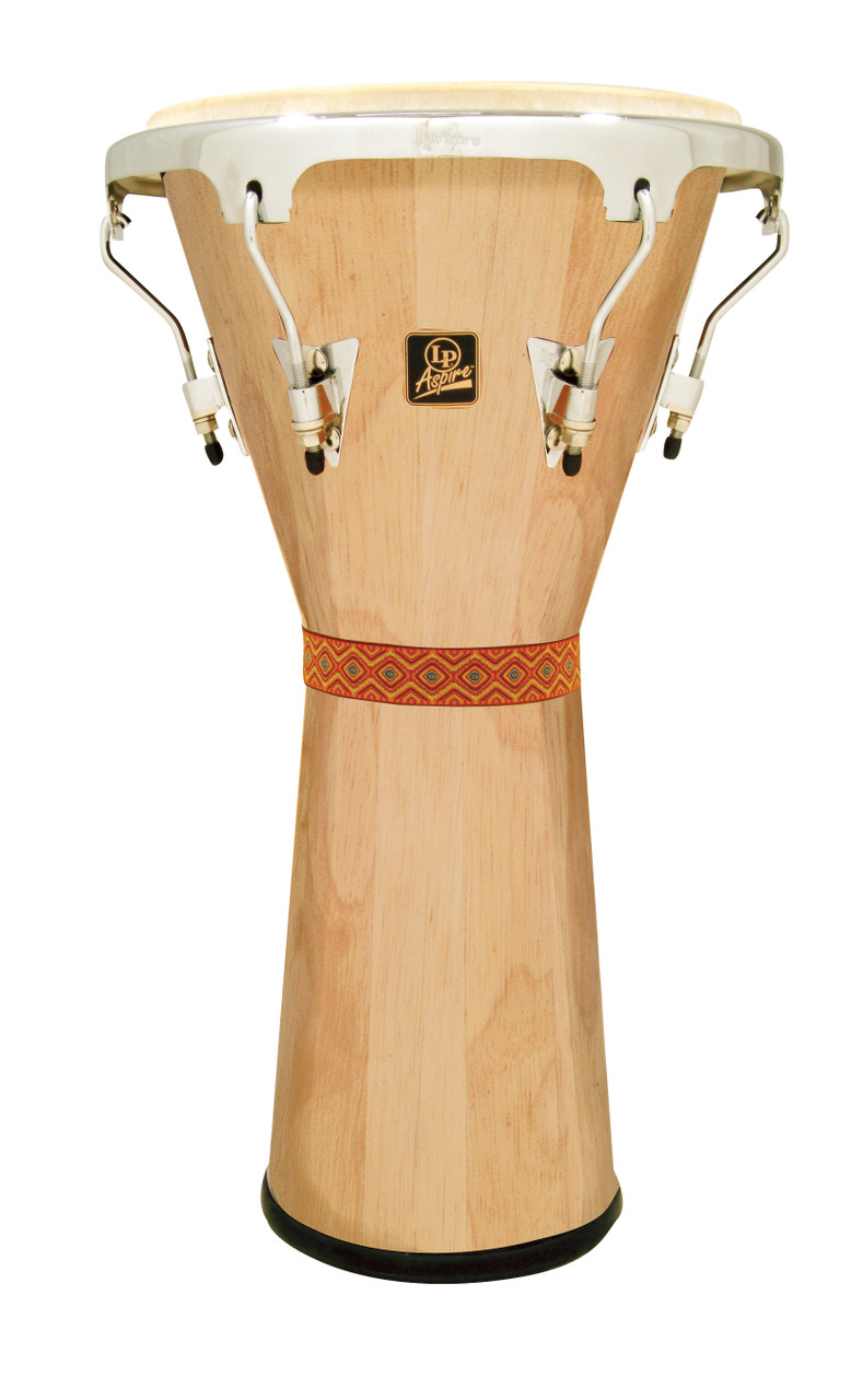 Latin Percussion LP Aspire Djembe Oak Natural with Chrome Hardware 12-1/2" (LPA630-AWC)