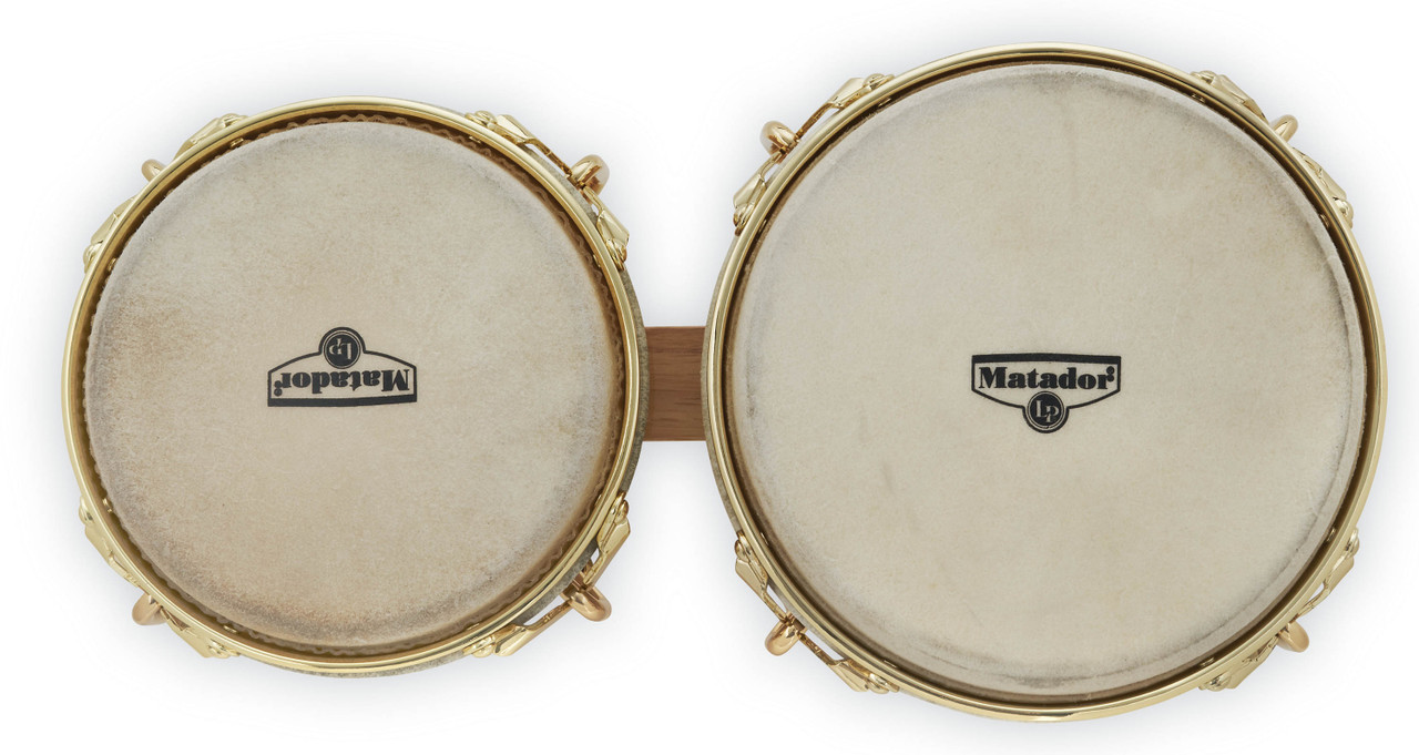 Latin Percussion LP Matador Bongos Oak Natural Gold 7-1/4-8-5/8" (M201-AW) | Musician Madness