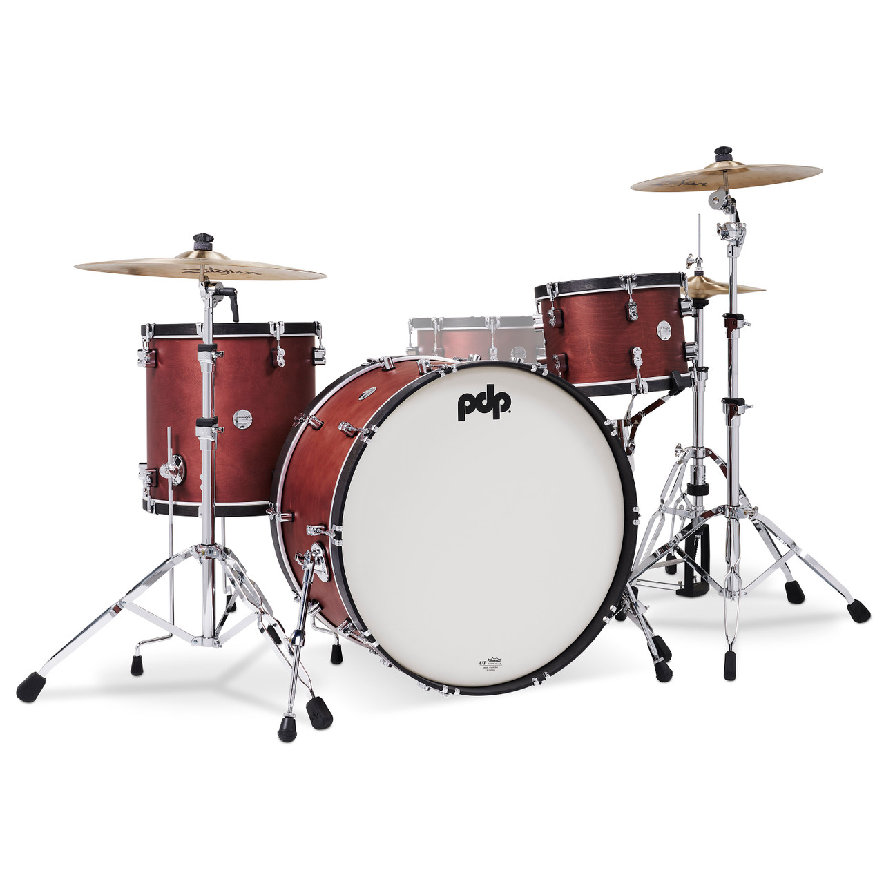 PDP Concept Classic Series 3-Piece Maple Shell Pack - Ox Blood w/Ebony Hoops (PDCC2613OE) | Musician Madness