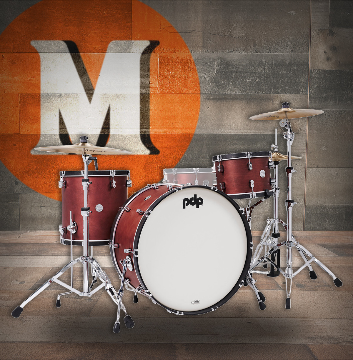 PDP Concept Classic Series 3-Piece Maple Shell Pack - Ox Blood w/Ebony Hoops (PDCC2613OE) | Musician Madness