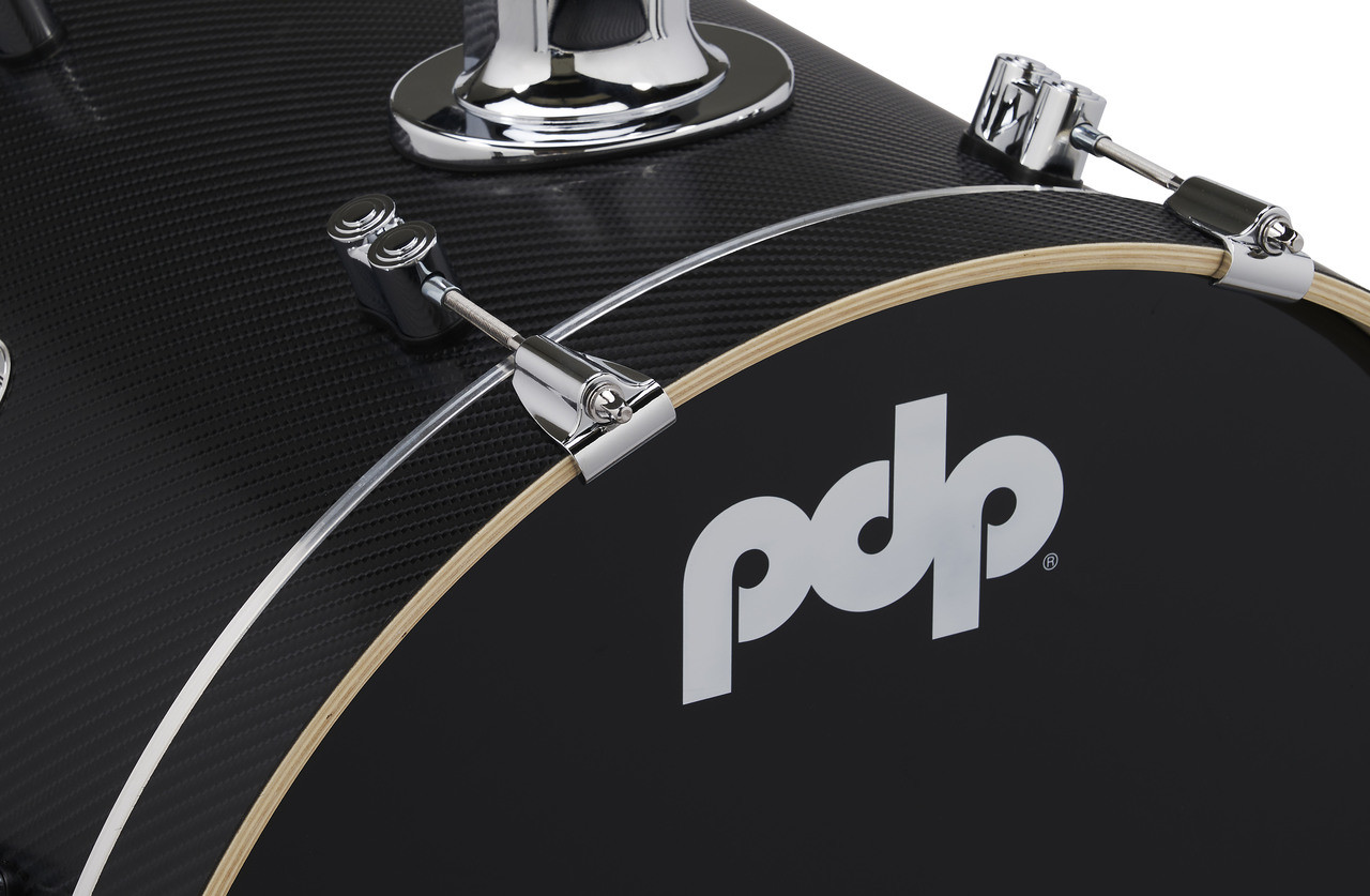 PDP Concept Series 7-Piece Maple Shell Pack - Carbon Fiber Finish Ply w/Chrome Hardware (PDCM2217CF)
