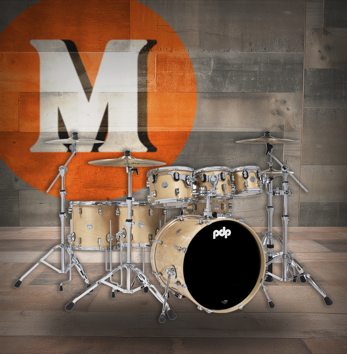 PDP Concept Series 7-Piece Maple Shell Pack - Natural Lacquer (PDCM2217NA) | Musician Madness