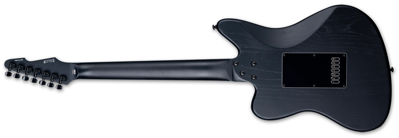 ESP LTD AW-XJ7 Baritone Evertune - Black Open Grain Satin (LAWXJ7BETOGBLKS) | Musician Madness