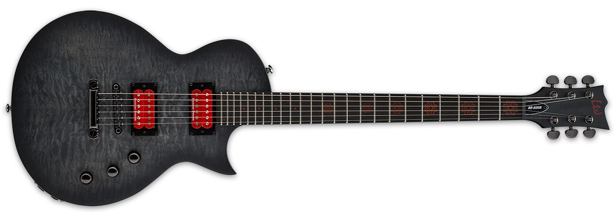 ESP LTD Ben Burnley BB-600 Baritone - See Thru Black Sunburst Satin (LBB600BQMSTBLKSBS) | Musician Madness