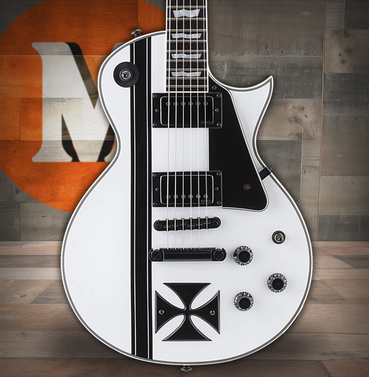 ESP LTD James Hetfield Iron Cross - Snow White (LIRONCROSSSW) | Musician Madness