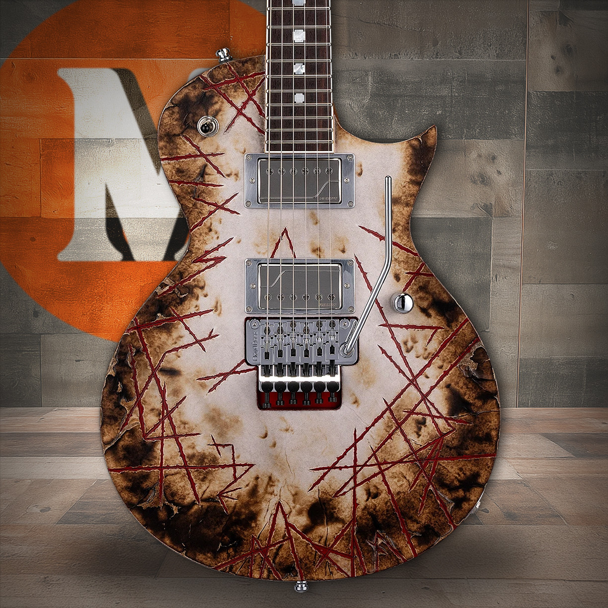 ESP RZK-II Richard ZK Electric Guitar - Burnt (ERZKIIF) | Musician Madness