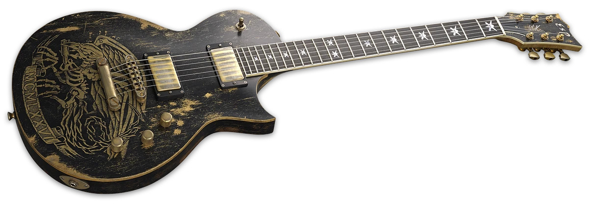 ESP ESP Will Adler Warbird Distressed Black FL (EWILLWARBIRDDBFL)