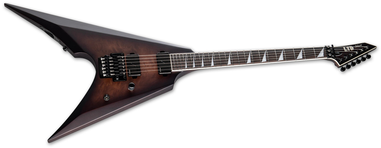 ESP LTD Arrow QM - Dark Brown Sunburst Satin (LARROW1000QMDBSBS) | Musician Madness
