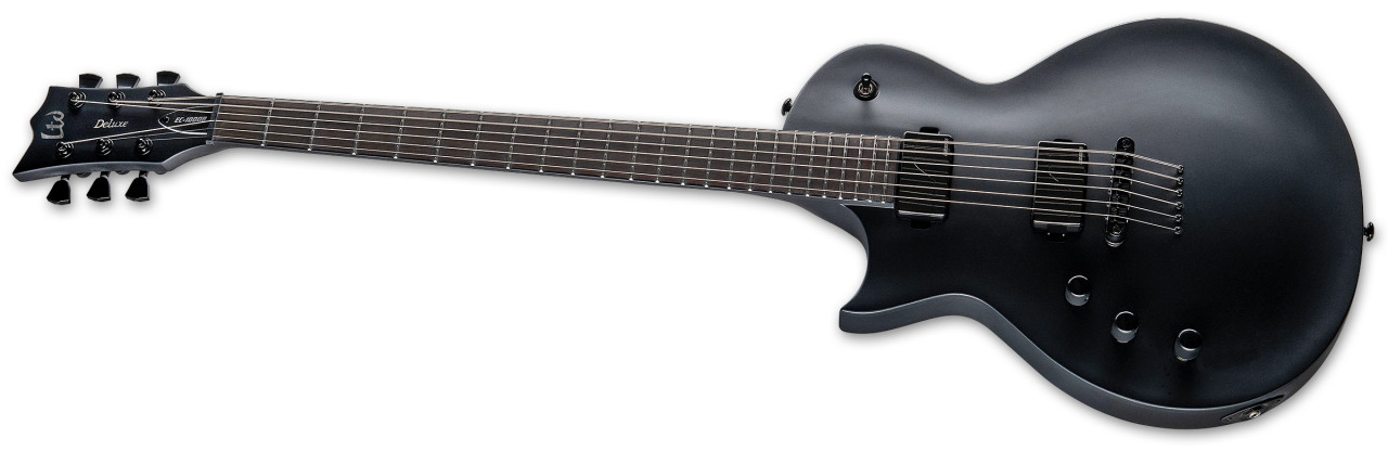 ESP LEC1000 Baritone Charcoal - Metallic Satin LH (LEC1000BCHMSLH) | Musician Madness