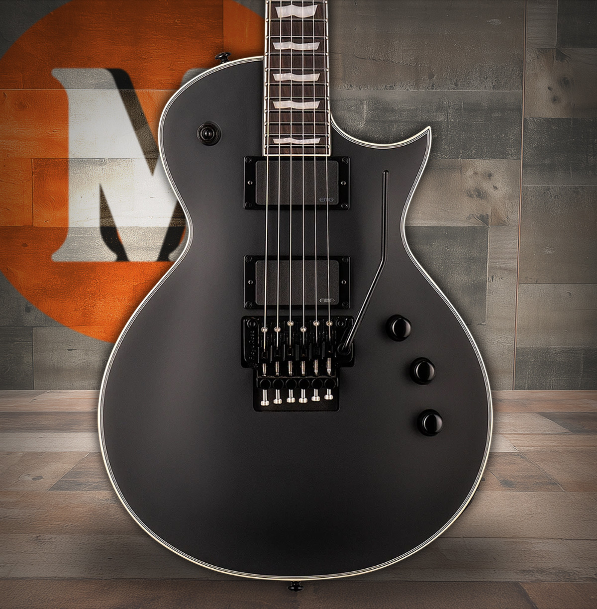 ESP LTD EC-1000 FR - Black Satin EMG (LEC1000FRBLKS) | Musician Madness
