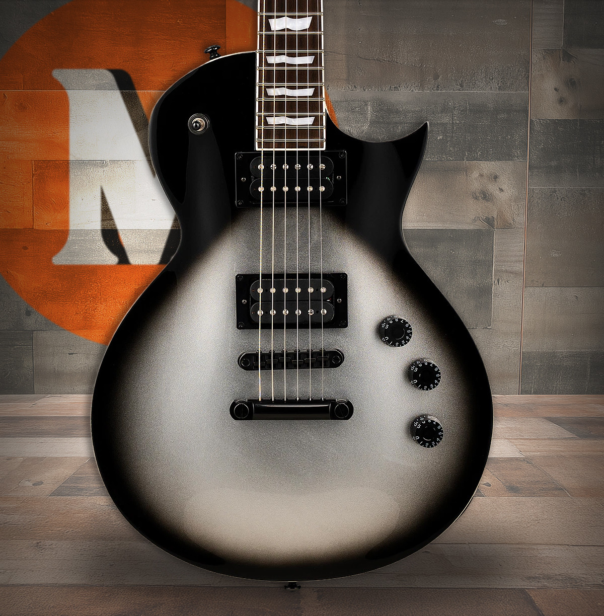 ESP LTD EC-256 - Silver Sunburst Teardrop (LEC256SSB)|Musician Madness