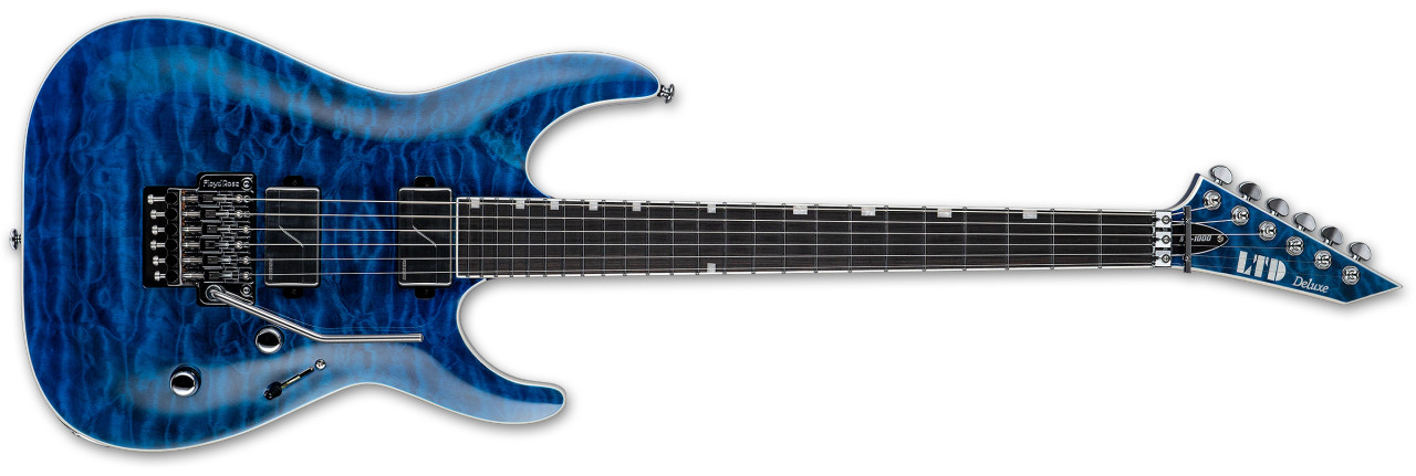 ESP LTD MH-1000 QM - Black Ocean (LMH1000QMBLKOC) | Musician Madness