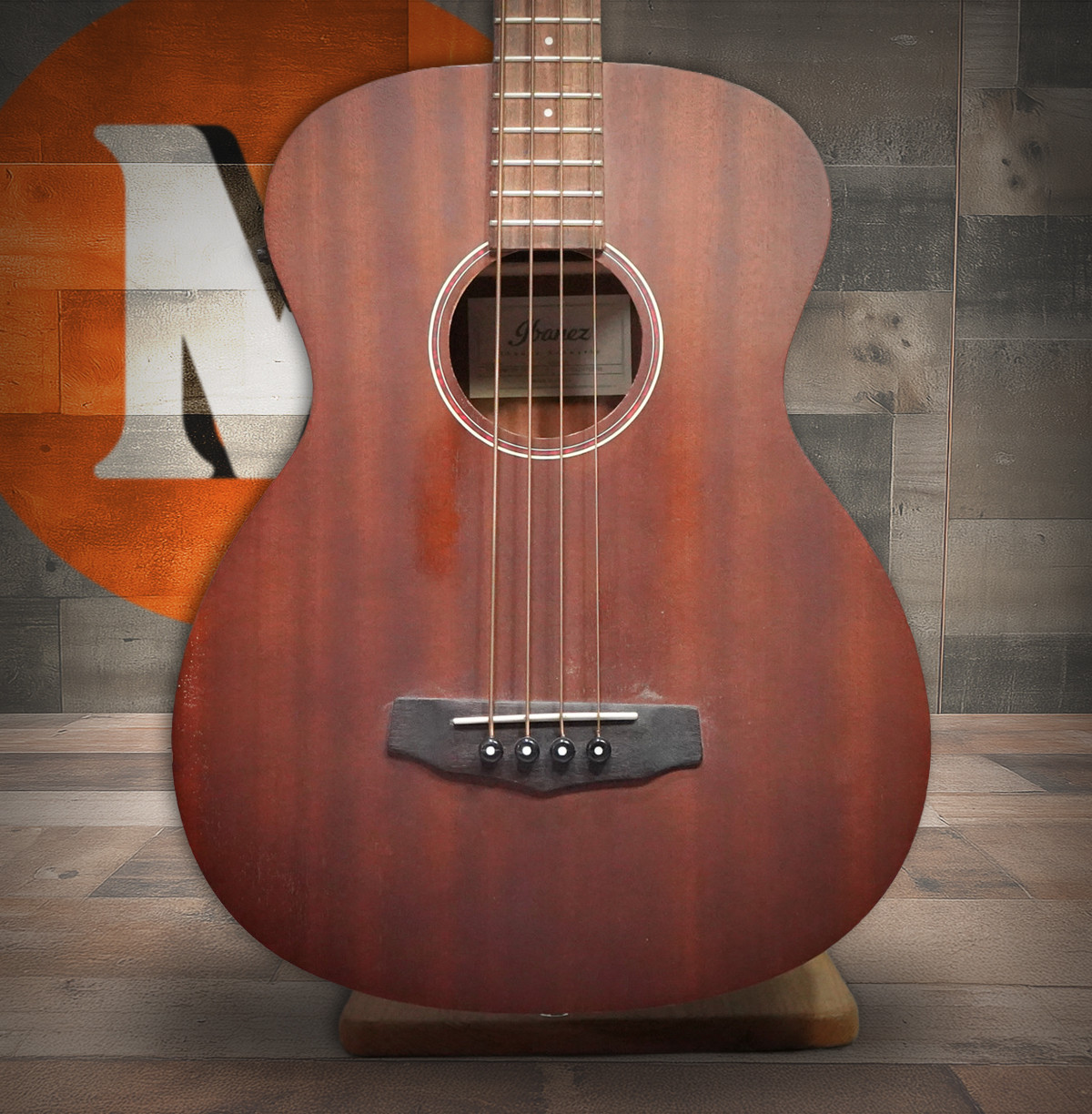 Used Ibanez PCBE12MH Natural Acoustic Bass Guitar (PCBE12MH)