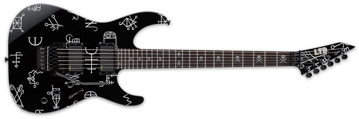 LTD Kirk Hammett KH Demonology - Black w/ Graphic (LKHDEMON)