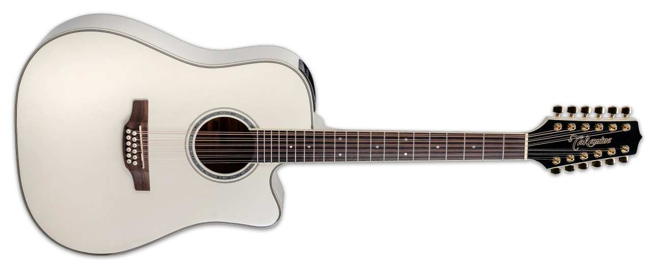 Takamine GD37CE-12 - Gloss Pearl White (TAKGD37CE12PW)
