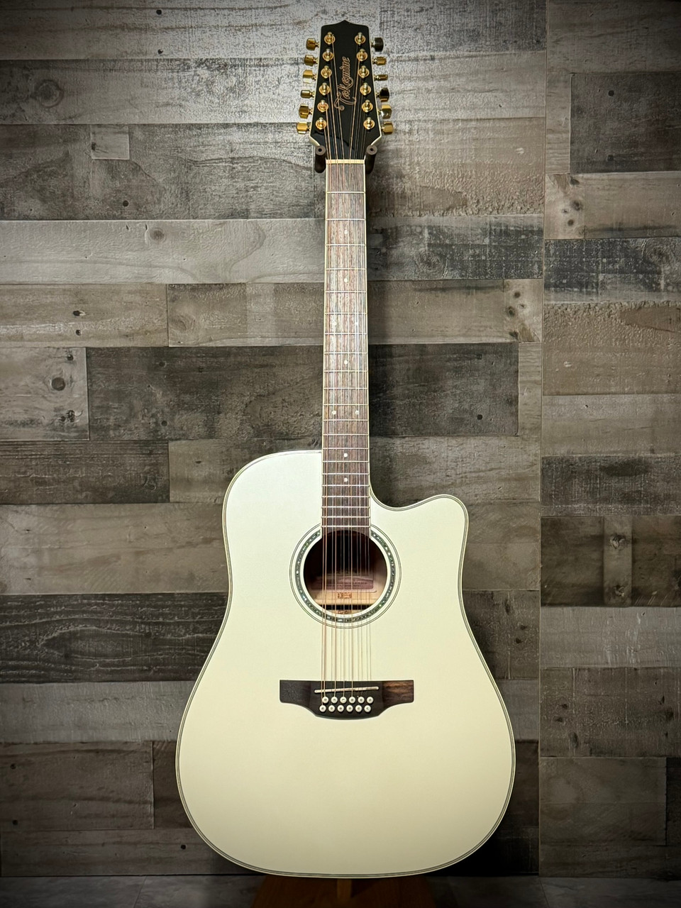 Takamine GD37CE-12 - 12 String Acoustic Electric Guitar - Gloss Pearl White (TAKGD37CE12PW)